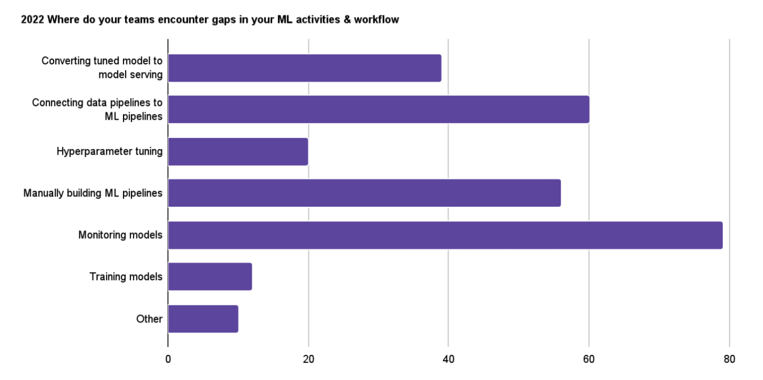 2022 User Survey Gaps In ML Activities and Workflow